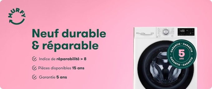 Murfy propose de l'électroménager neuf durable en dernier recours à une panne